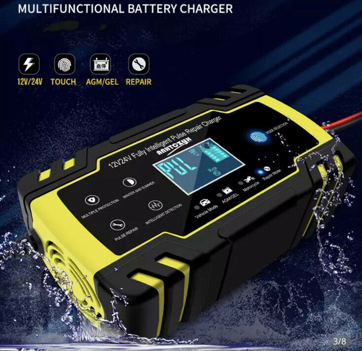 12V-24V 8A Full Automatic Car Repair Chargers Power Pulse