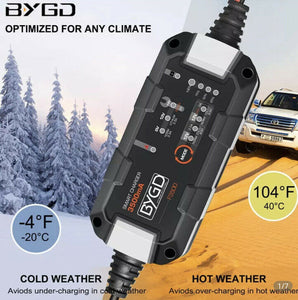 BYGD 3.5 Amp Fully Automatic Battery Charger 6V 12V Pulse Repair Battery