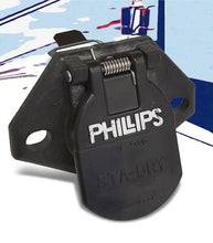 Load image into Gallery viewer, Phillips 16-726 7-Way Havy Duty STA-DRY 2-Hole Bullet w/locking clip Socket