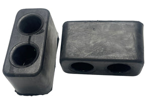 3.5 X 3 X 6 Inch Heavy Duty Rectangular Rubber Dock Bumpers - Pair