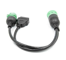 Load image into Gallery viewer, Y-Cable Adapter 9 Pin to OBD2 Interface OBDII Y Splitter Truck J1939 9 Pin